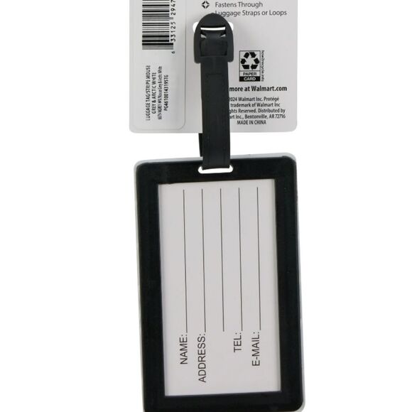 Protégé Stripe/Solid Luggage Tag Set - Picture 4 of 12